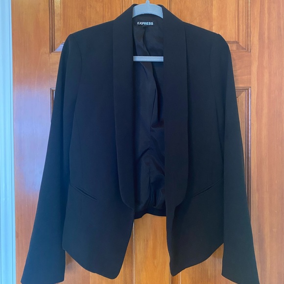 Black Express Women Blazer Jacket - Picture 3 of 5